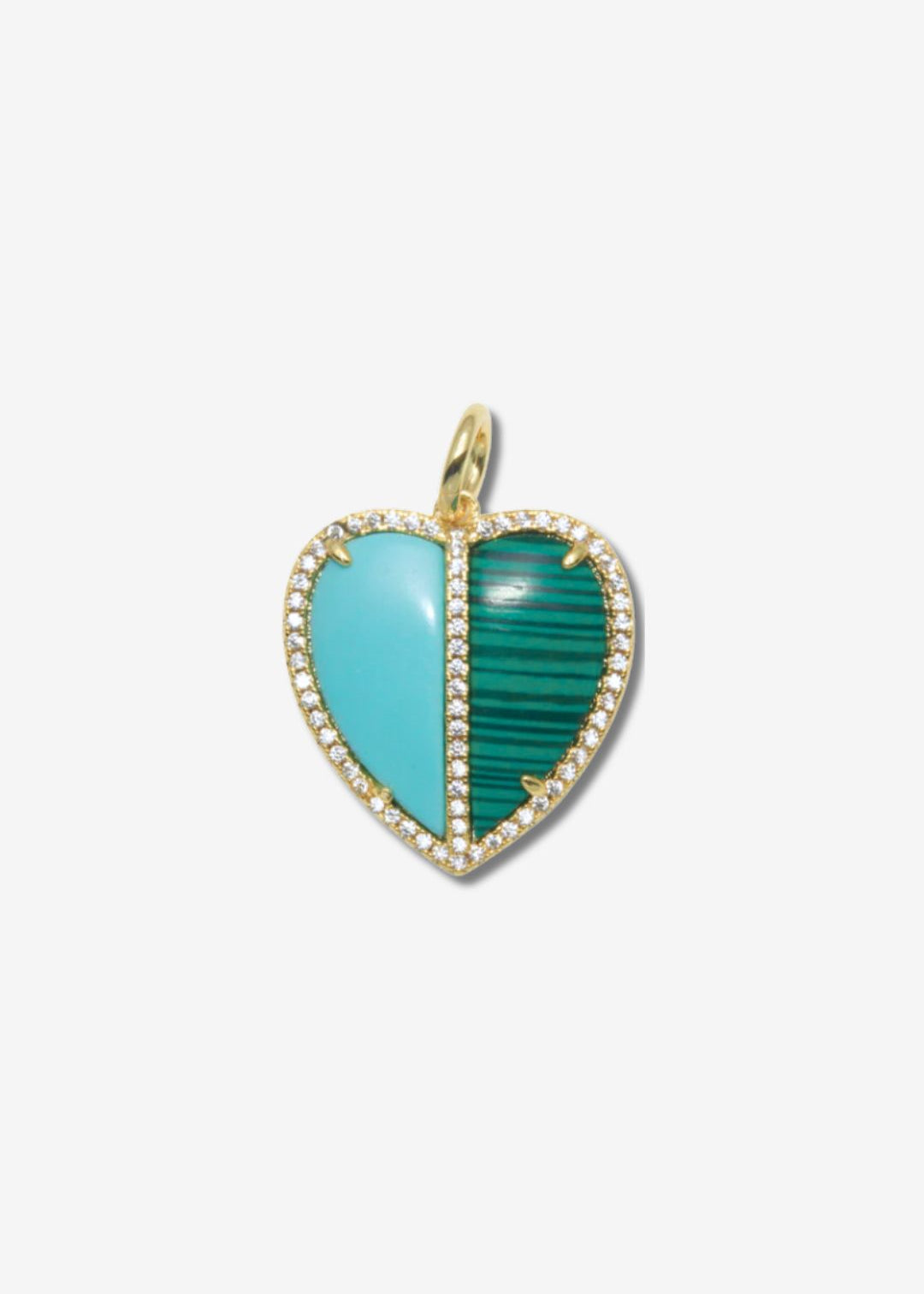 Two Toned Heart Charm