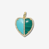 Two Toned Heart Charm