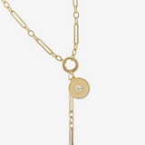 Brushed Gem Tag Charm