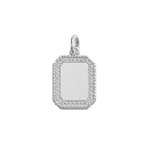 Brushed Tag Charm