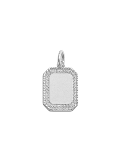 Brushed Tag Charm