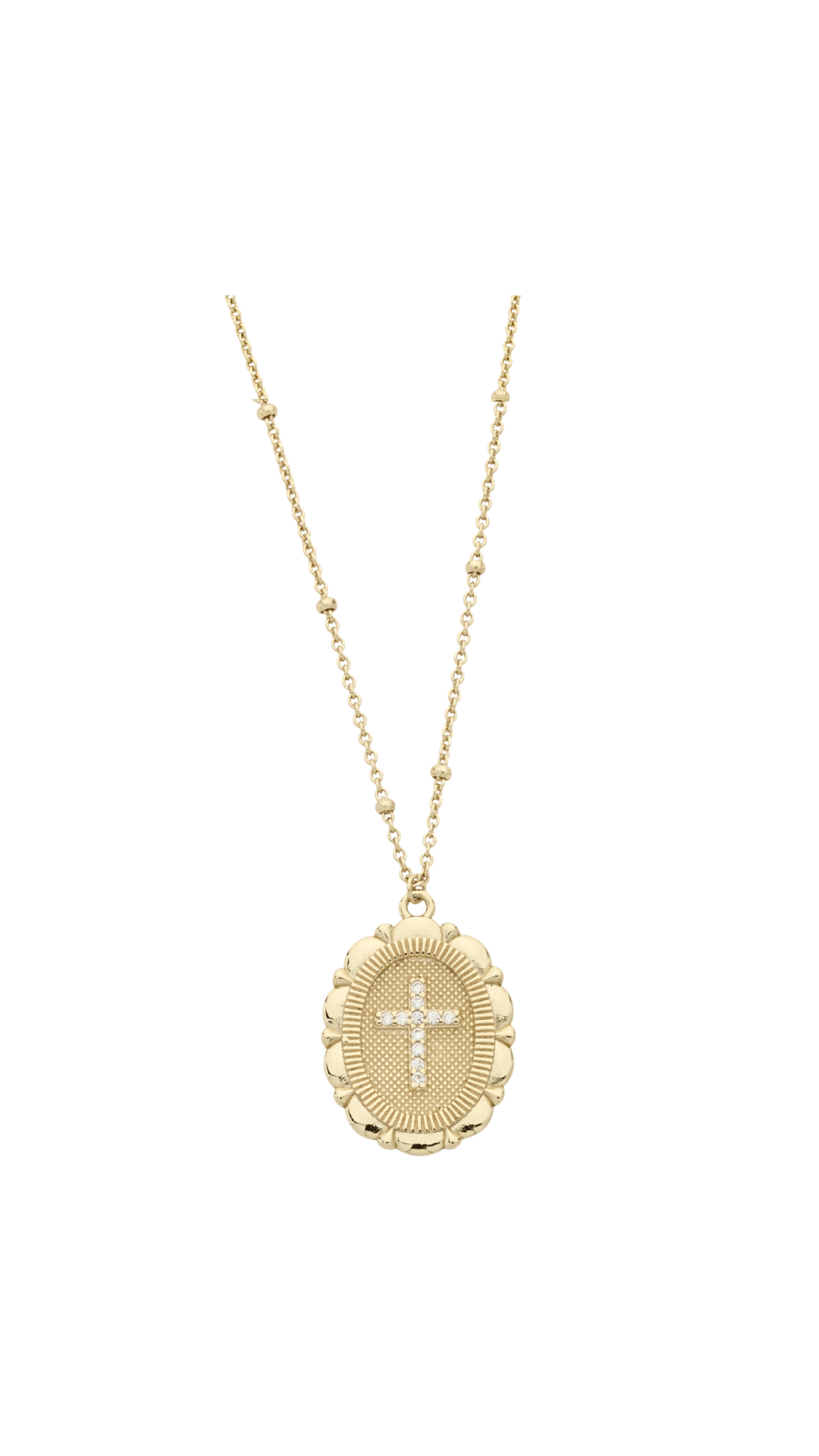 Cross Medallion Necklace – lenagianna