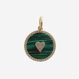 Enamel Pave Heart Charm