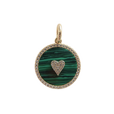 Enamel Pave Heart Charm