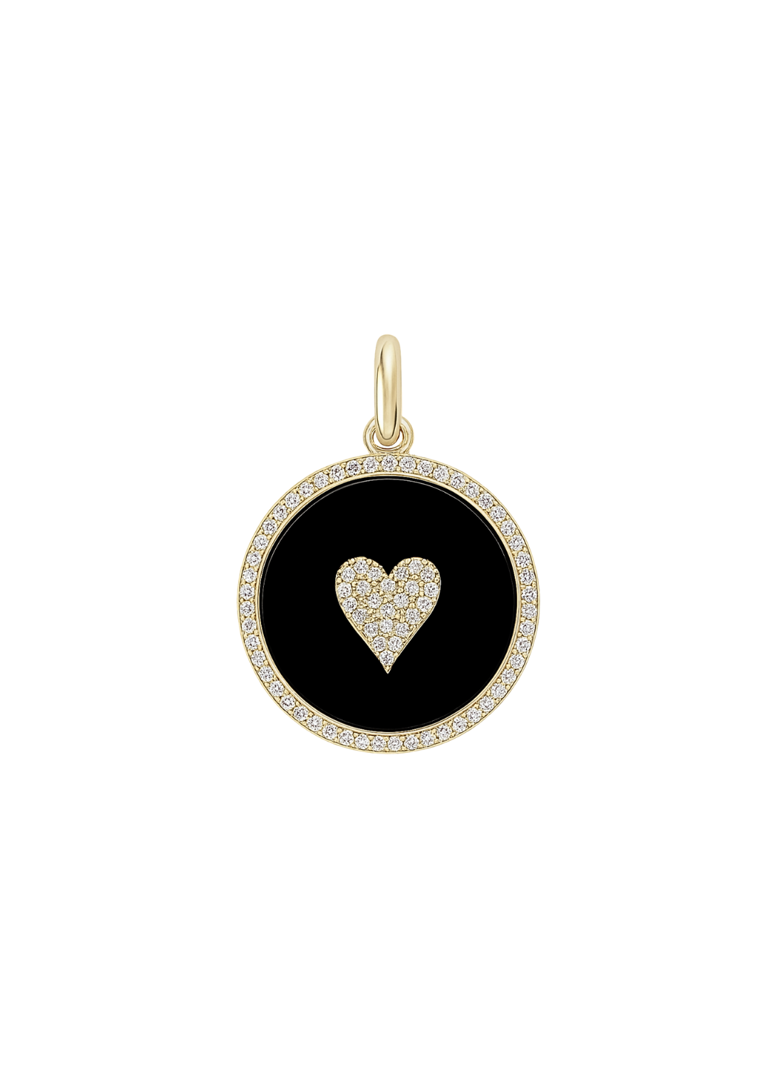 Enamel Pave Heart Charm