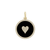 Enamel Pave Heart Charm