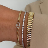 14k Diamond Evil Eye Bracelet