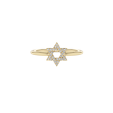 Pave Star of David Ring