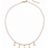 Pearl Nameplate Necklace