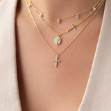 Pave Cross Necklace