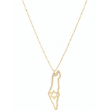 SOD Solid Israeli Map Necklace