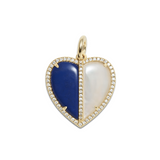 Two Toned Heart Charm