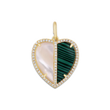 Two Toned Heart Charm