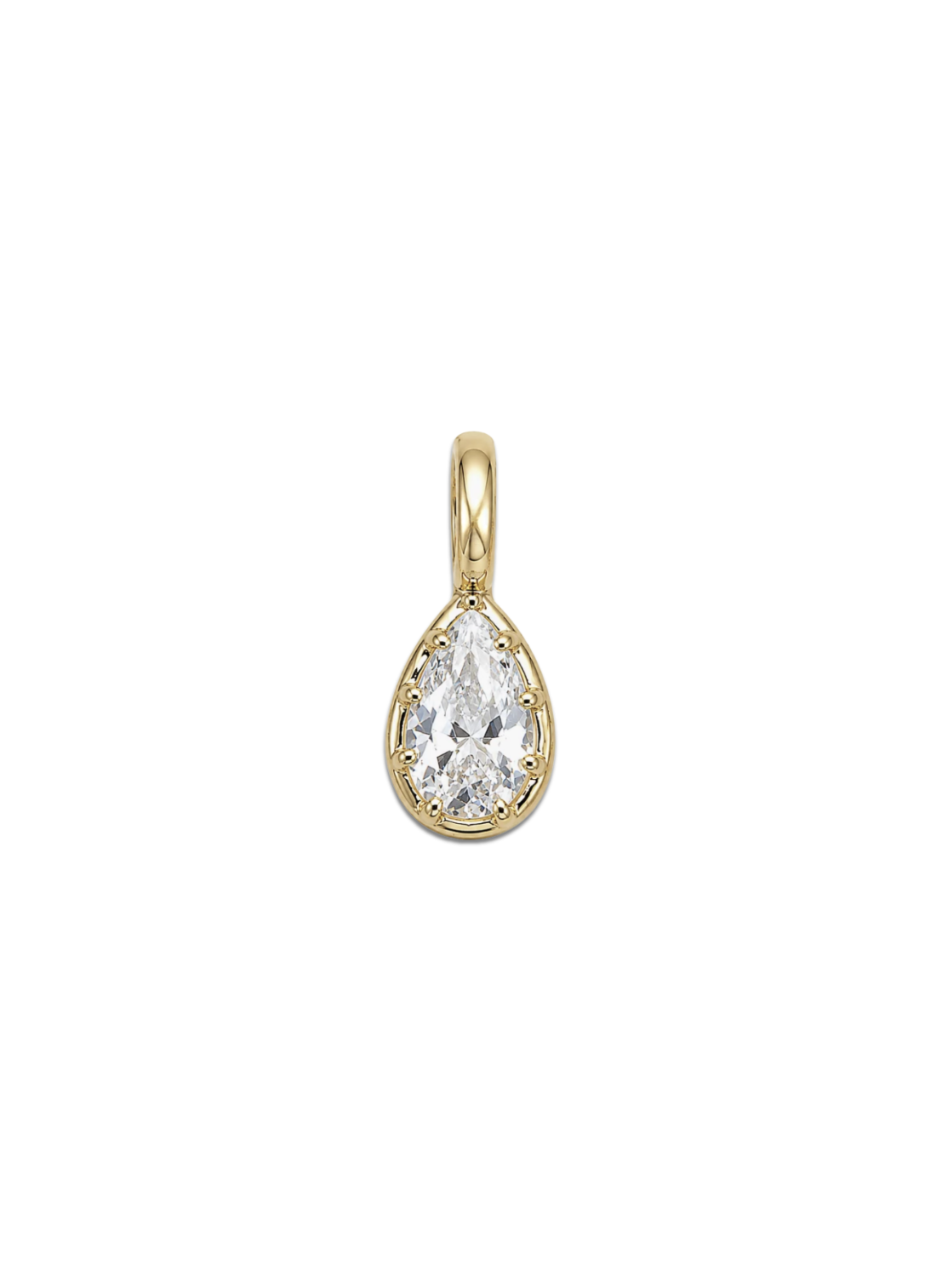 Semi Bezel Gem Charm