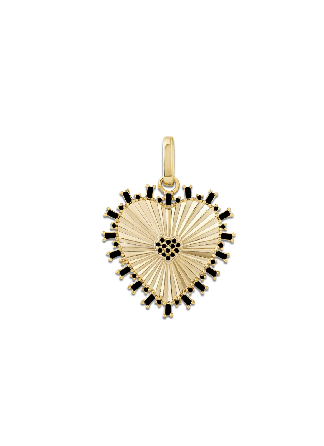 Fluted Heart Charm