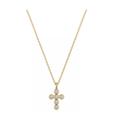 Mini Bezel Cross Necklace